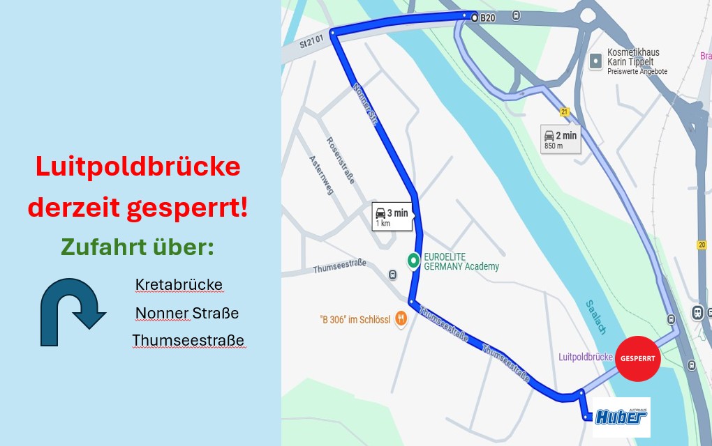 Luitpoldbrücke gesperrt